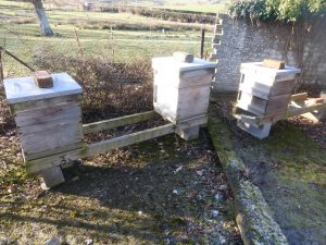 Hive stands on a concrete base